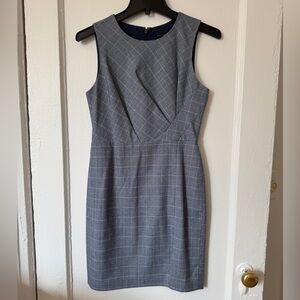 Banana Republic Blue Plaid Dress, size 2P